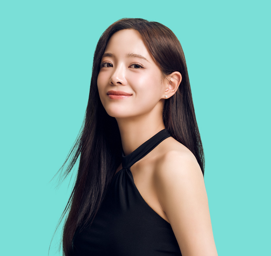 리쥬란 홍보모델과 제품 이미지